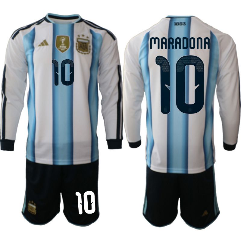 Men 2026 World Cup National Team Argentina home blue #10 long sleeve Soccer Jersey 01->argentina jersey->Soccer Country Jersey